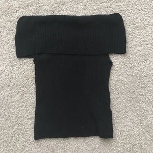Off the shoulder black top